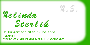 melinda sterlik business card